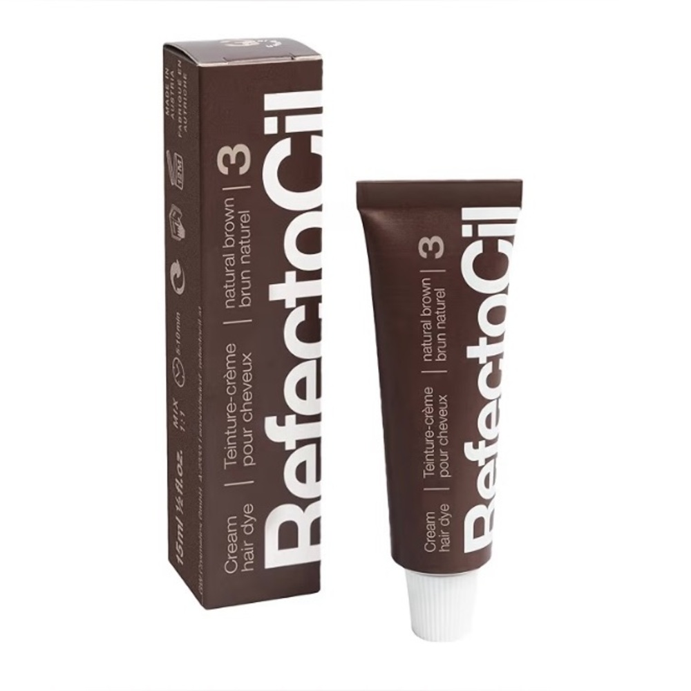 RefectoCil Cream Tint Natural Brown #3 for Eyebrows & Eyelashes